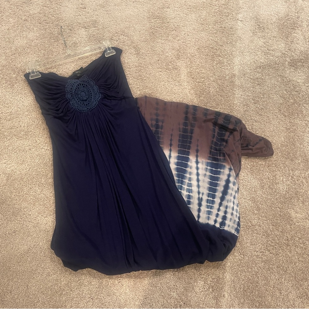 Stretchy Strapless Summer Maxi Dress Large‎